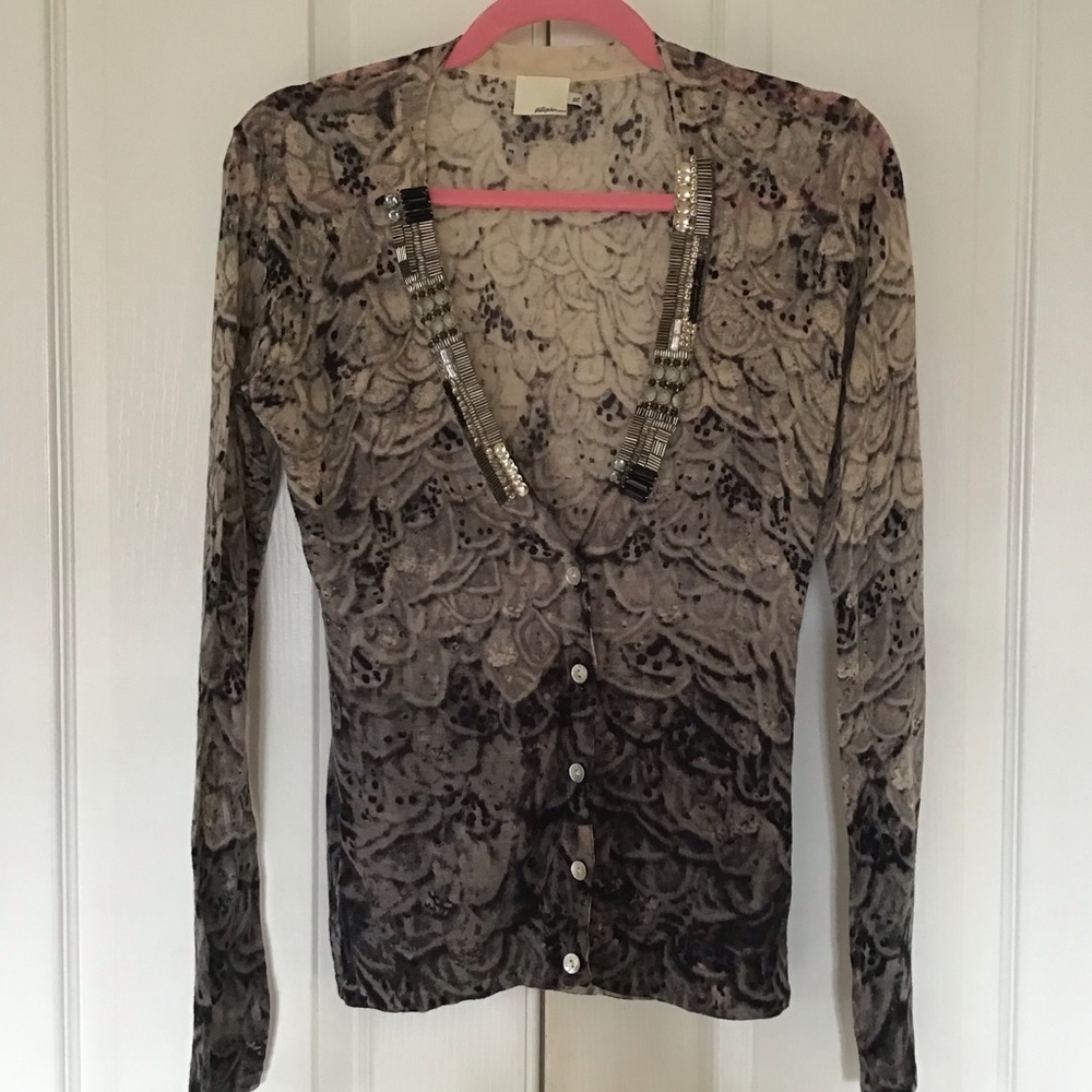 3.1 Philip lim wool floral cardigan with Gems XL